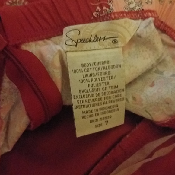 Red Black & White Sleeveless Party Dress Size 7 - Picture 3 of 4